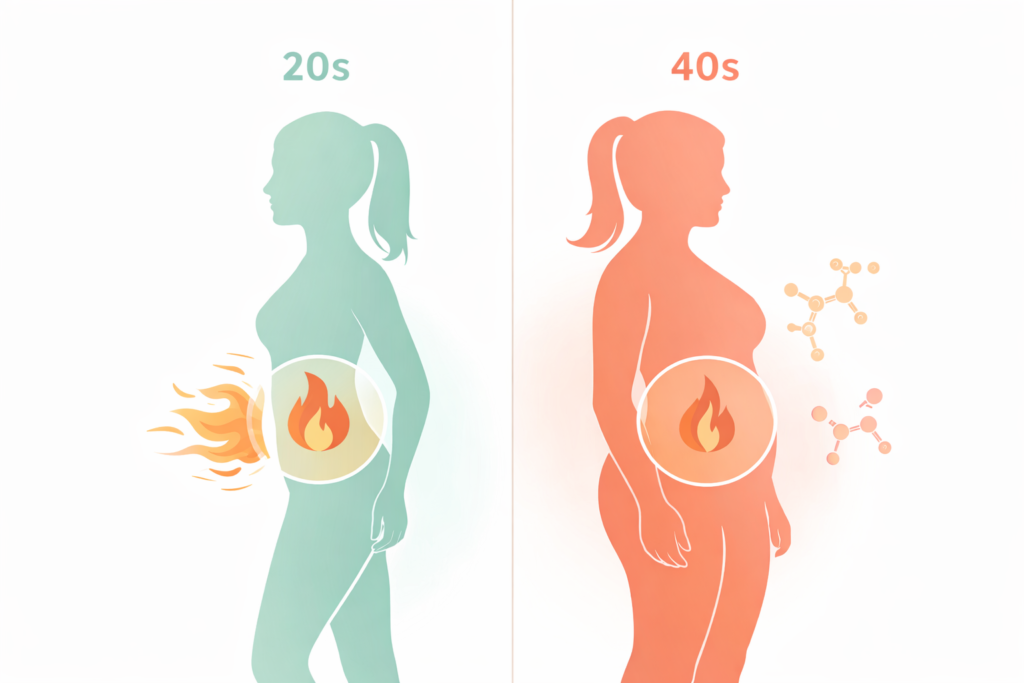Why Is It So Hard to Lose Weight After 40? The Science Explained Why weight loss gets harder after 40 - hormones metabolism and muscle loss explained