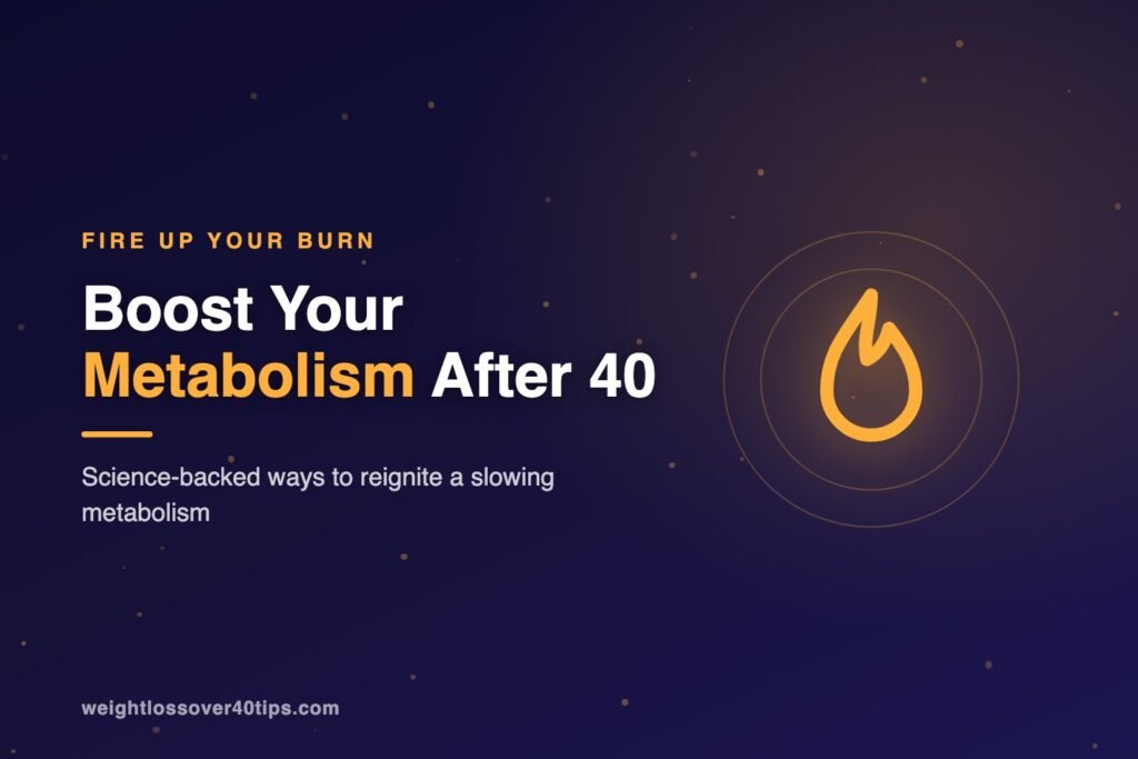 Boost your metabolism after 40 - flame illustration