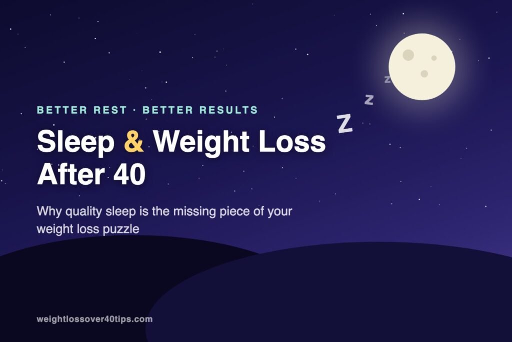 Sleep and weight loss after 40 - night sky with full moon illustration