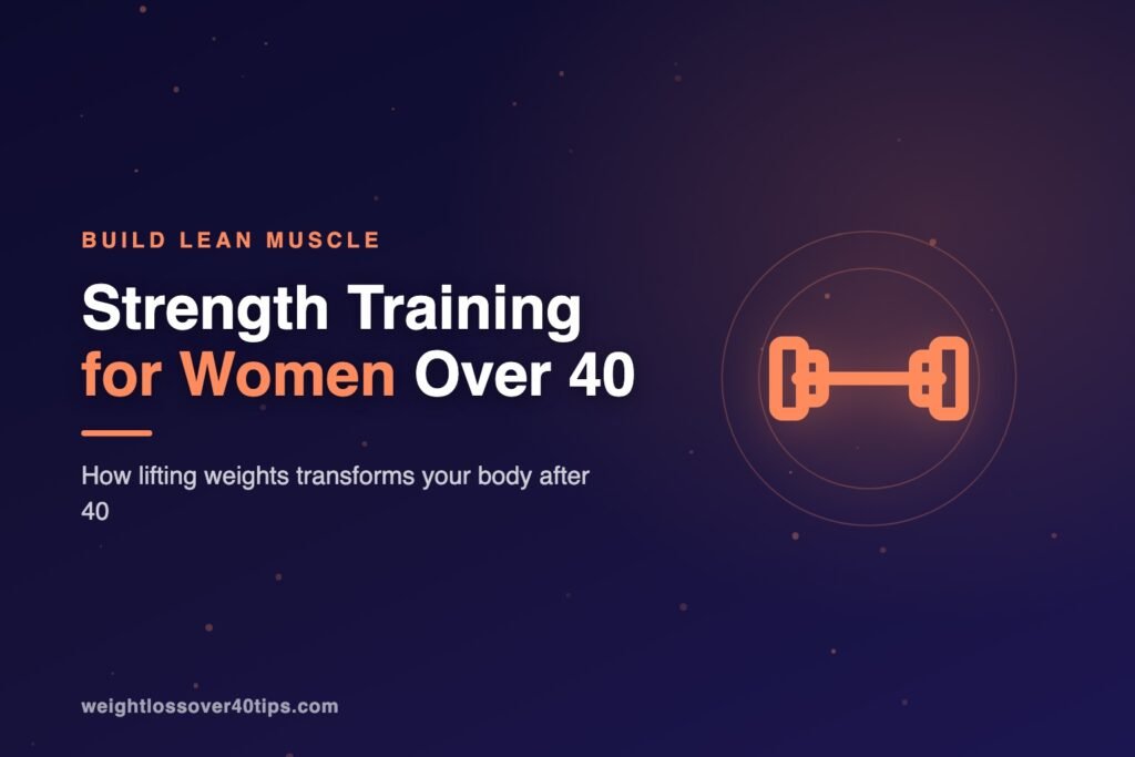 Strength training for women over 40 - dumbbell illustration