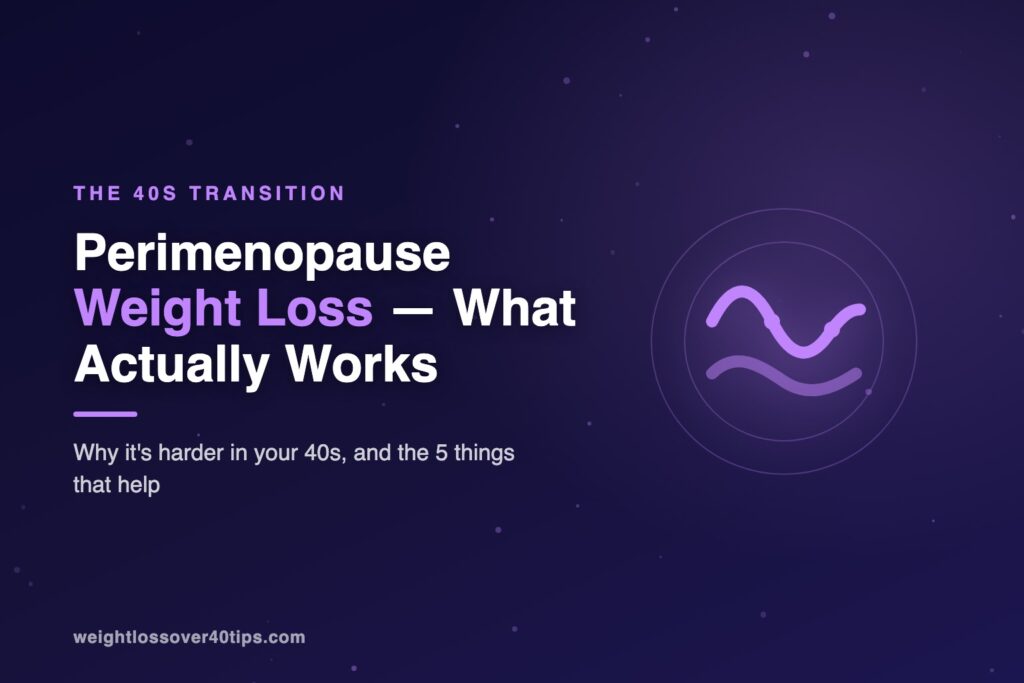 Perimenopause Weight Loss: What Actually Works After 40 Perimenopause weight loss for women over 40 - hormone transition illustration